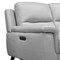 Armen Living Lizette Contemporary Loveseat in Dark Brown Wood Finish and Dove Gray Genuine Leather LCLZ2DV - alternate 3